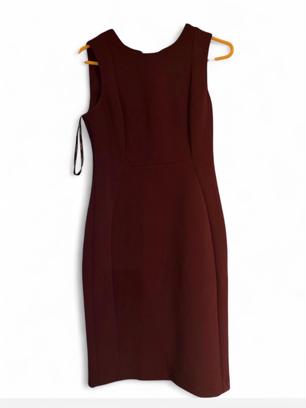 Calvin Klein Sleeveless Wine Sheath Midi Dress